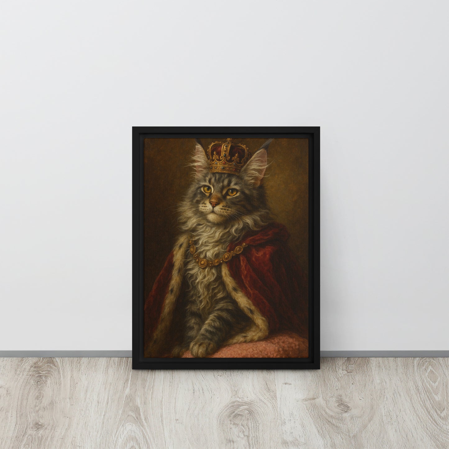 Framed Canvas | Custom Pet Portrait - The Royal Treatment