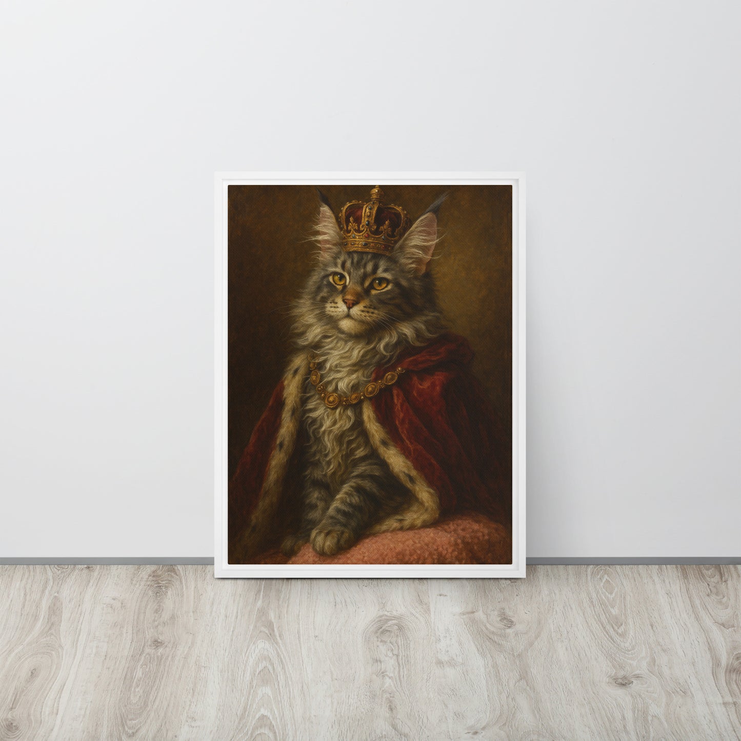 Framed Canvas | Custom Pet Portrait - The Royal Treatment