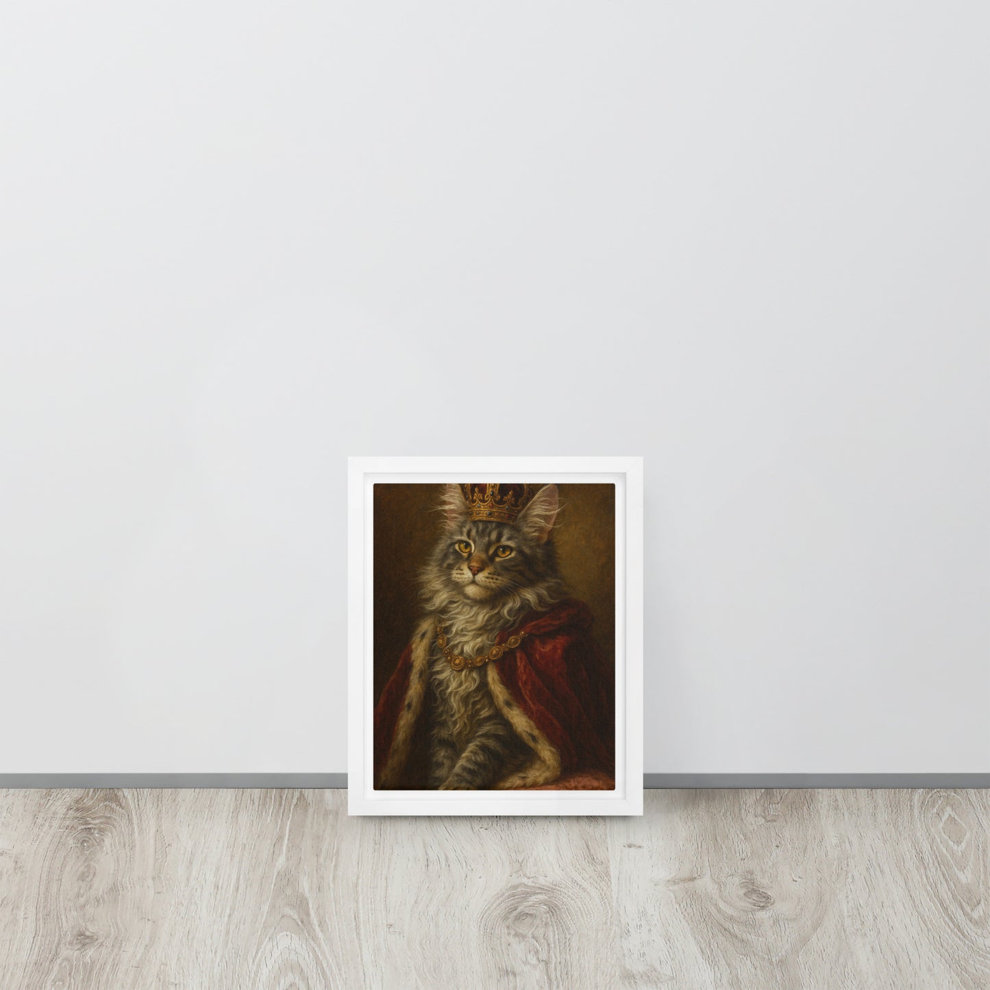 Framed Canvas | Custom Pet Portrait - The Royal Treatment