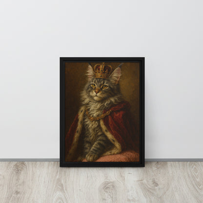 Framed Canvas | Custom Pet Portrait - The Royal Treatment
