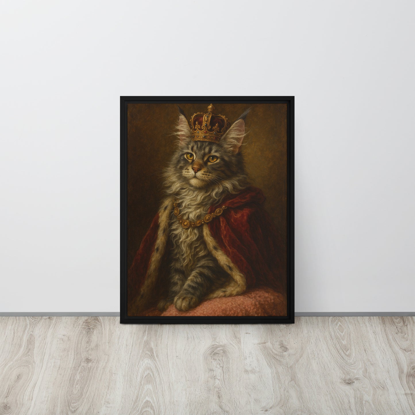 Framed Canvas | Custom Pet Portrait - The Royal Treatment