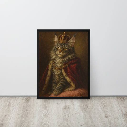 Framed Canvas | Custom Pet Portrait - The Royal Treatment