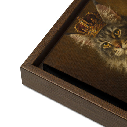 Framed Canvas | Custom Pet Portrait - The Royal Treatment