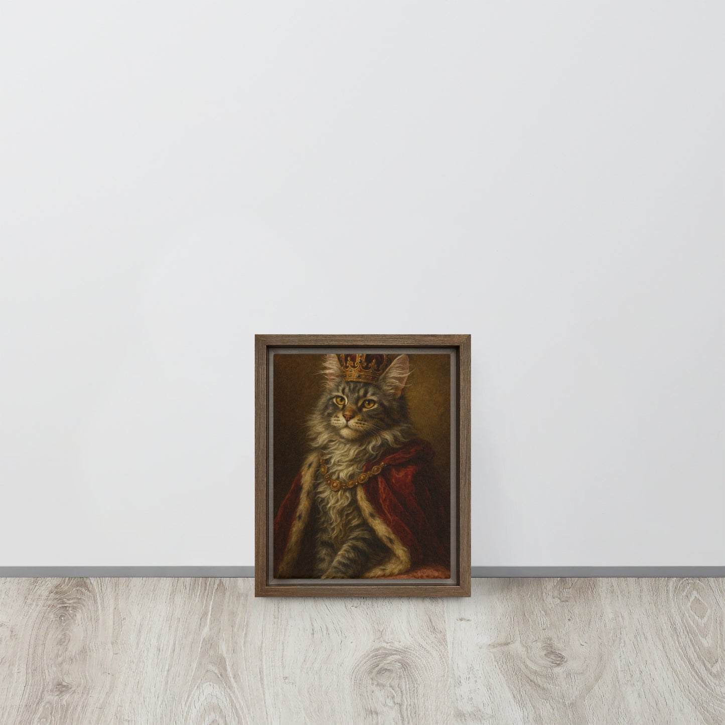 Framed Canvas | Custom Pet Portrait - The Royal Treatment
